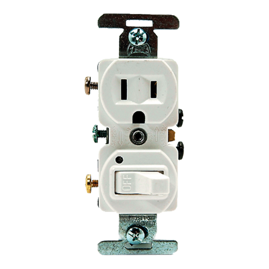 Outlet,W/Swch,White,120v,10/bx