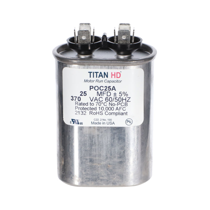 25MFD, 370V,Ovl Run Capacitor