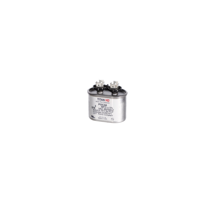 3MFD, 370V, Oval Run Capacitor