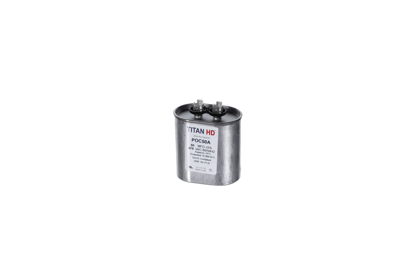 50MFD, 370V,Ovl Run Capacitor