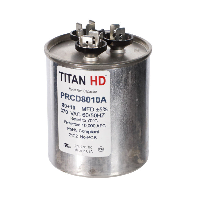 TITAN HD 80+10MFD, 370V, ROUND