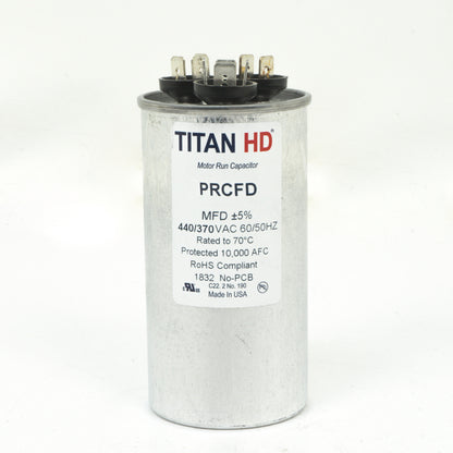 TITAN HD 35+10MFD,440/370V,Rnd