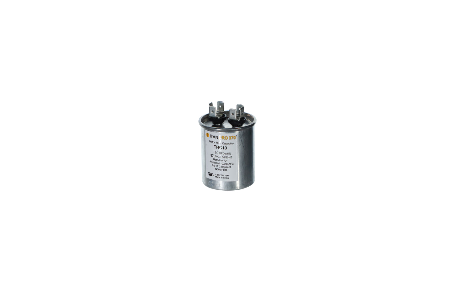 10 MFD 370V Round Capacitor