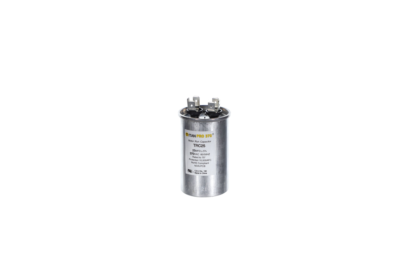 25 MFD 370V Round Capacitor